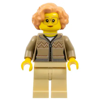  Grandmother - Dark Tan Fair Isle Sweater, Tan Legs, Nougat Hair, Glasses