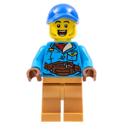  Man, Blue Cap, Dark Azure Jacket, Medium Nougat Legs