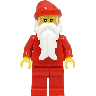  Santa, Red Legs, White Bushy Eyebrows, Crow's Feet
