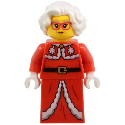  Mrs. Claus - Red Jacket, Printed Skirt