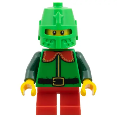  Elf - Green Coat with Red Collar, Bright Green Helmet Castle