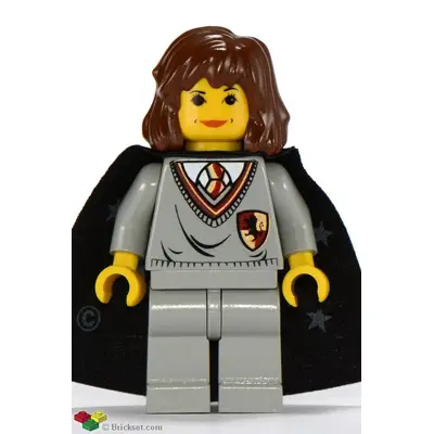  Hermione Granger - Gryffindor Shield Torso, Light Gray Legs, Black Cape with Stars