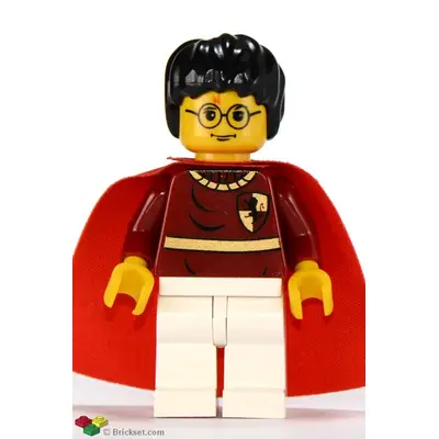  Harry Potter - Dark Red Quidditch Uniform with Red Cape