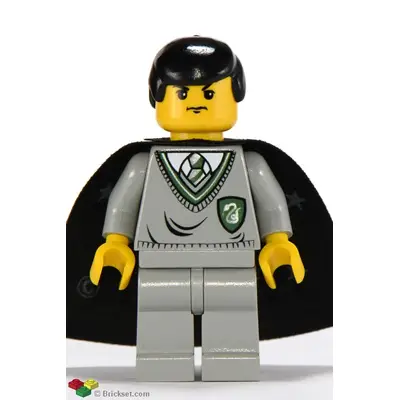  Gregory Goyle - Light Gray Slytherin Sweater and Legs, Black Cape with Stars, Black Hair (Harry Potter Transformation)