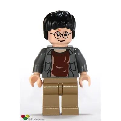  Harry Potter - Dark Bluish Gray Open Shirt Torso, Dark Tan Legs