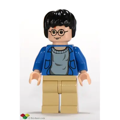  Harry Potter - Blue Open Shirt Torso, Tan Legs, Light Nougat Hands & Head