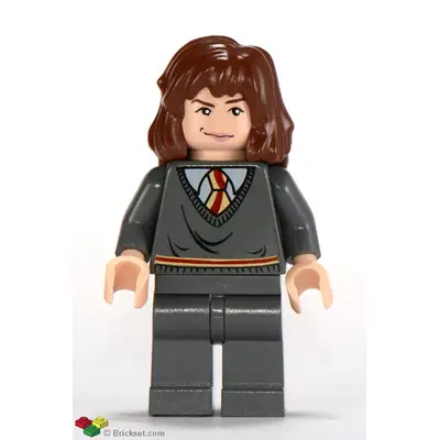  Hermione Granger - Gryffindor Stripe Torso, Dark Bluish Gray Legs, Sleeping / Awake Face