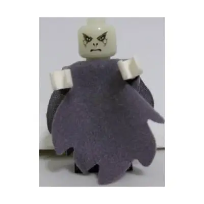  Lord Voldemort - Glow In Dark Opaque Head, Dark Bluish Gray Dementor Style Cape