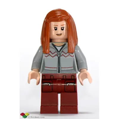  Ginny Weasley - Light Bluish Gray Knitwear, Dark Red Legs with Pockets Pattern