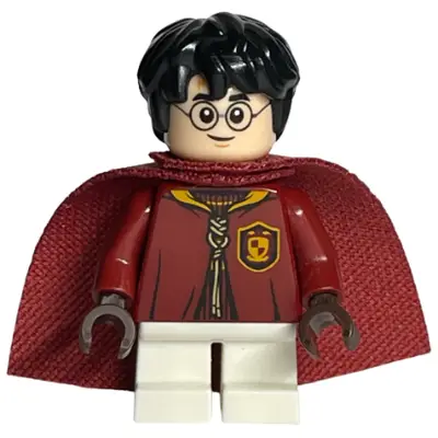  Harry Potter - Dark Red Quidditch Uniform with Cape, White Short Legs