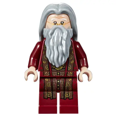  Albus Dumbledore - Dark Red Robe, Light Bluish Gray Hair
