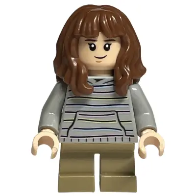  Hermione Granger - Light Bluish Gray Sweater with Pastel Stripes