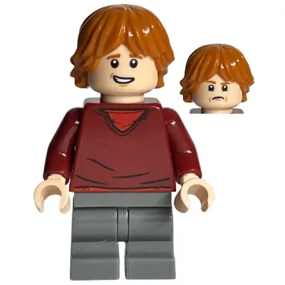  Ron Weasley - Dark Red Sweater, Dark Bluish Gray Medium Legs