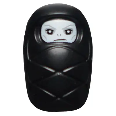  Baby / Infant - with Stud Holder on Back with White Evil Face Pattern (Baby Lord Voldemort)