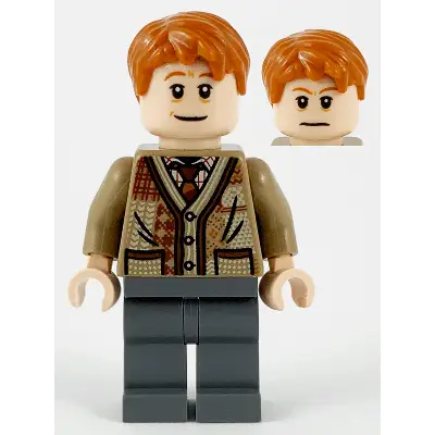  Arthur Weasley - Dark Tan Sweater, Dark Bluish Gray Legs