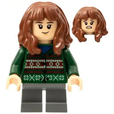  Hermione Granger - Dark Green Sweater, Dark Bluish Gray Short Legs