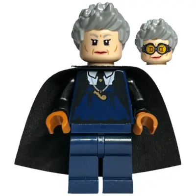  Madam Rolanda Hooch - Dark Blue Outfit, Light Nougat Head, Black Starched Cape
