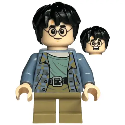  Harry Potter - Sand Blue Jacket, Dark Tan Short Legs, Grin / Scared