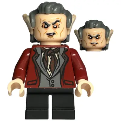  Griphook Goblin - Dark Red Jacket, Dark Bluish Gray Vest