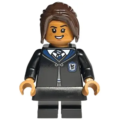  Ravenclaw Student - Black Skirt and Short Legs with Dark Bluish Gray Stripes
