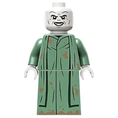  Lord Voldemort - Sand Green Robe, Printed Skirt