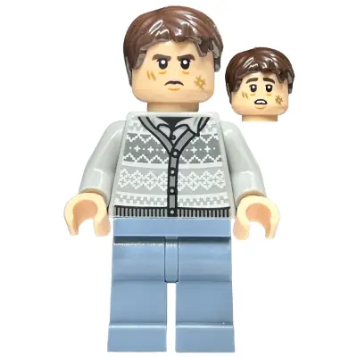  Neville Longbottom - Fair Isle Sweater, Sand Blue Legs