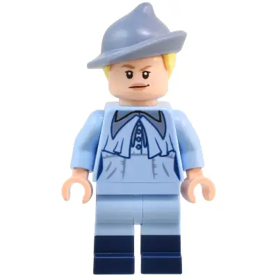  Fleur Delacour - Bright Light Blue Robe, Smirking / Scared