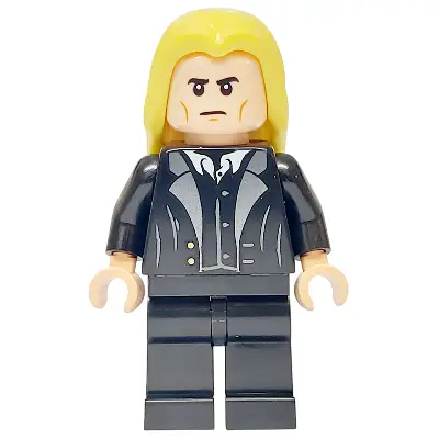  Lucius Malfoy - Black Suit, Bright Light Yellow Hair, Plain Legs
