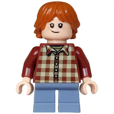  Ron Weasley - Dark Red Plaid Shirt, Sand Blue Short Legs