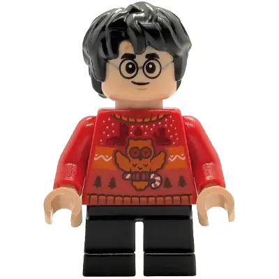  Harry Potter - Red Holiday Sweater, Black Short Legs