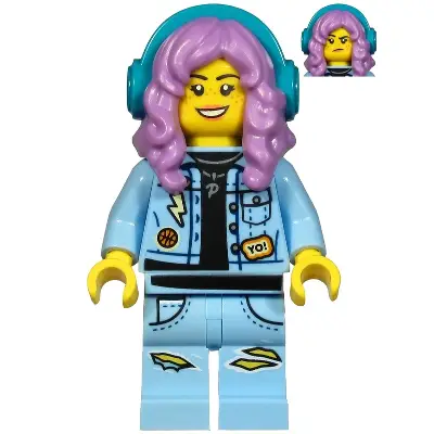  Parker L. Jackson - Denim Jacket with Headphones (Smile / Grumpy)