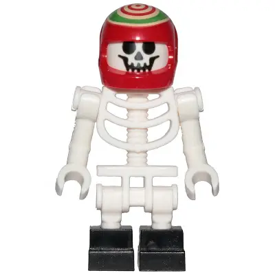  Skeleton - Red Helmet, Bent Arms, Black Square Feet (Douglas Elton / El Fuego)