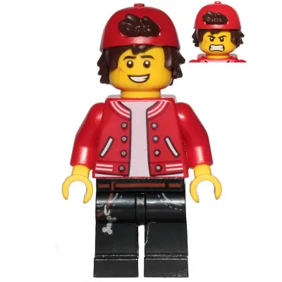  Jack Davids - Red Jacket with Backwards Cap (Large Smile with Teeth / Angry)