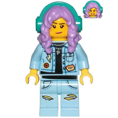  Parker L. Jackson - Denim Jacket with Headphones (Crooked Smile / Angry)