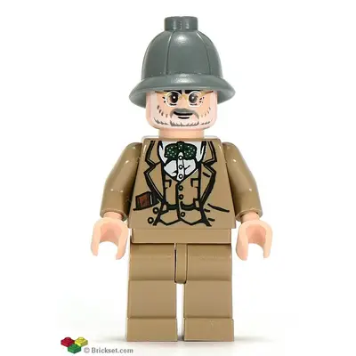  Professor Henry Jones Sr. - Dark Bluish Gray Pith Helmet, Diary in Pocket