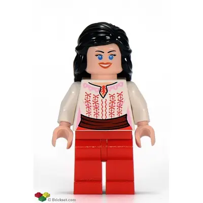  Marion Ravenwood - White Shirt with Dark Red Sash, Red Legs