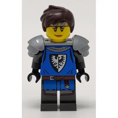  Black Falcon - Female, Pearl Dark Gray Detailed Legs, Flat Silver Shoulder Pads