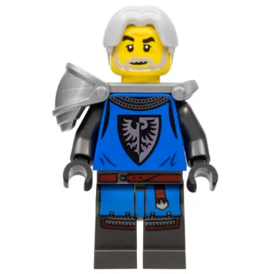  Black Falcon - Male, Pearl Dark Gray Detailed Legs, Flat Silver Shoulder Pad