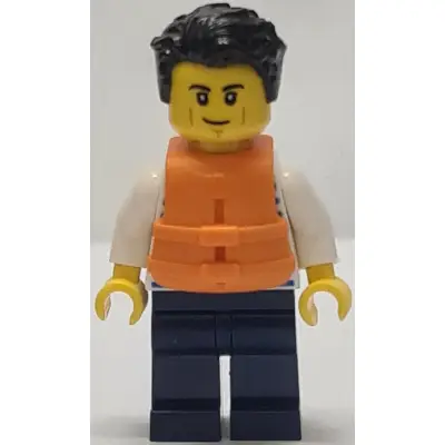  Sailor - Male with Life Jacket, Dark Blue Legs