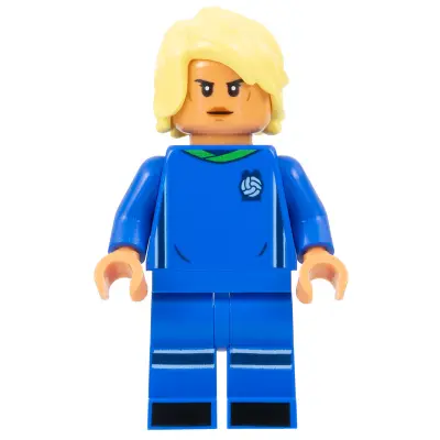  Soccer Player, Female, Blue Uniform, Nougat Skin, Bright Light Yellow Hair