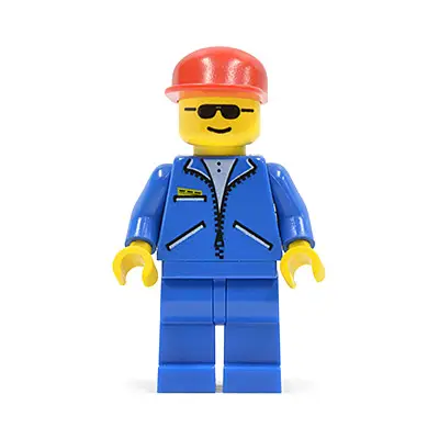  Jacket Blue - Blue Legs, Red Cap, Sunglasses