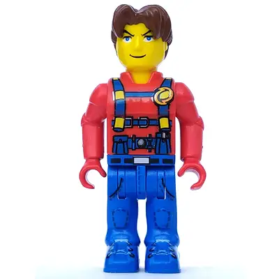  Jack Stone - Red Jacket, Blue Overalls and Blue Legs