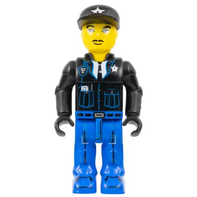  Police - Blue Legs, Black Jacket, Black Cap with Star (4154543)