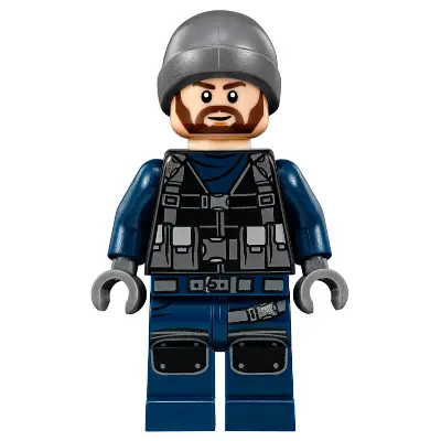  ACU Guard - Male, Dark Bluish Gray Beanie, Light Nougat Head