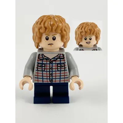  Gray Mitchell - Light Bluish Gray Shirt, Dark Blue Short Legs