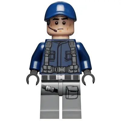  ACU Guard / Trooper - Male, Dark Blue Cap, Light Nougat Head, Headset