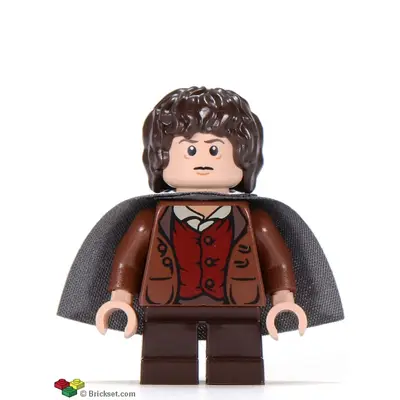  Frodo Baggins - Reddish Brown Jacket, Dark Brown Legs, Dark Bluish Gray Cape