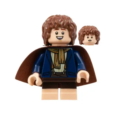 Peregrin Took (Pippin) - Dark Blue Jacket, Reddish Brown Cape