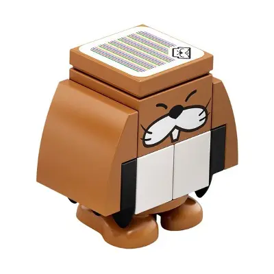  Monty Mole - Face on 2 x 2 Brick