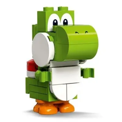  Yoshi - White Tile, Round 1 x 1 Quarter on Front